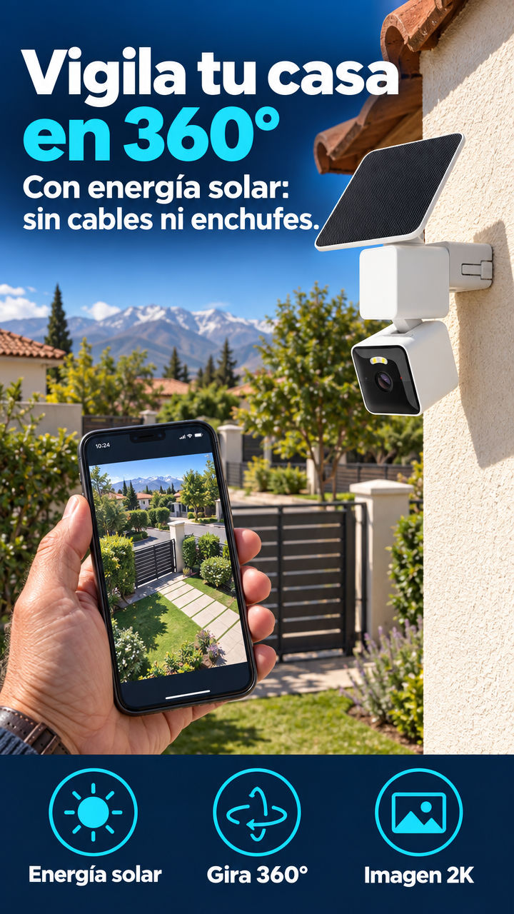 Vigila tu casa en 360° con energía solar