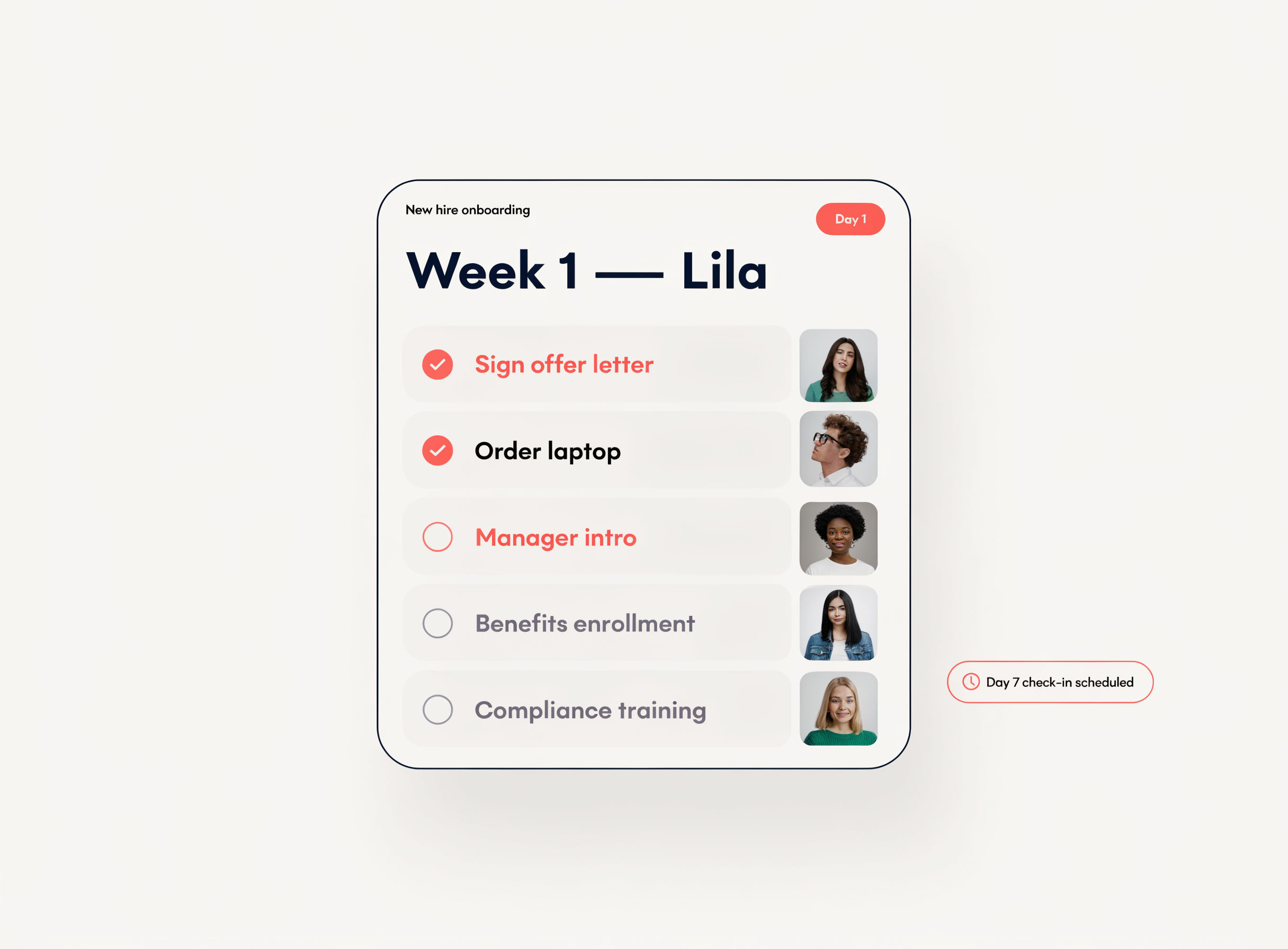 Run onboarding from offer to month 3