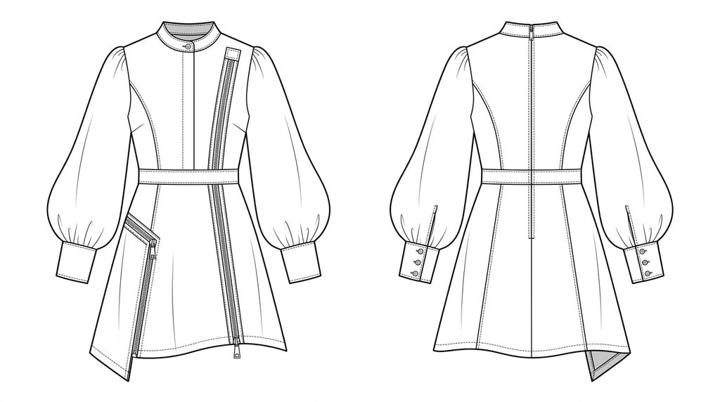 Technical Flat Drawing