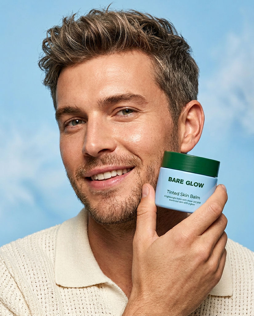 Male Model with Product Shot