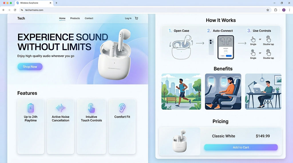 Modern website layout