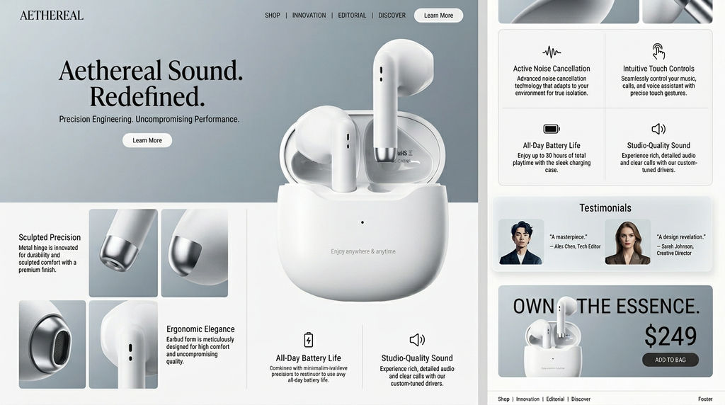 Premium website layout