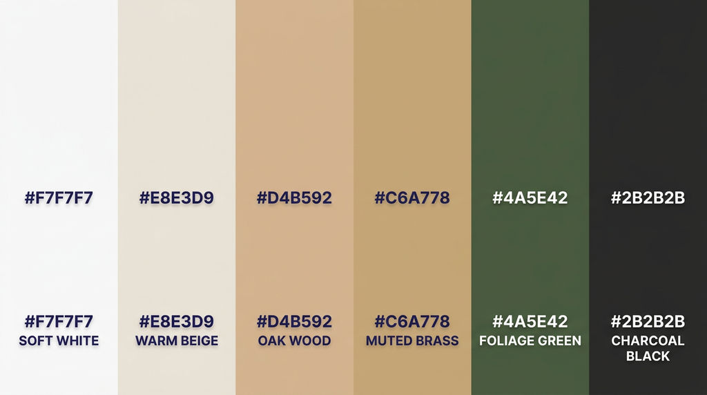 Color Palette with hex codes